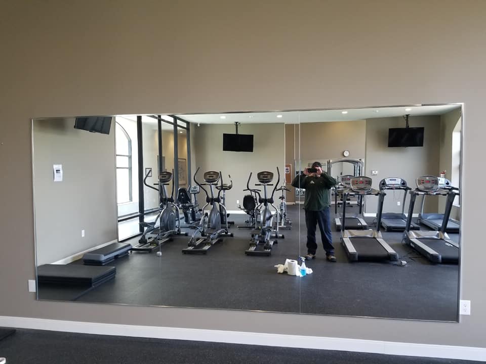 Gym Mirror Mirror for gym installed