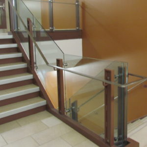 glass railings stairs